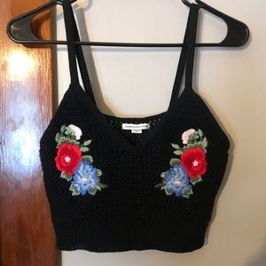 American eagle crochet crop top